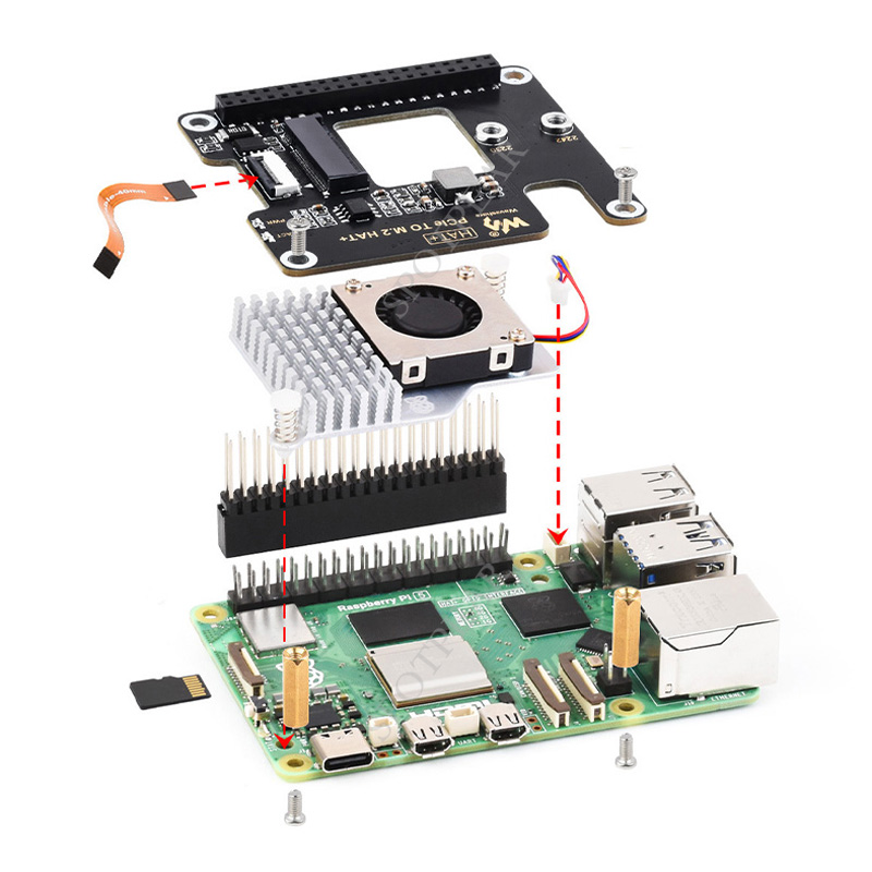 Raspberry Pi5 PCIe to M.2 NVMe - đánh giá và giá Raspberry Pi 5 8Gb