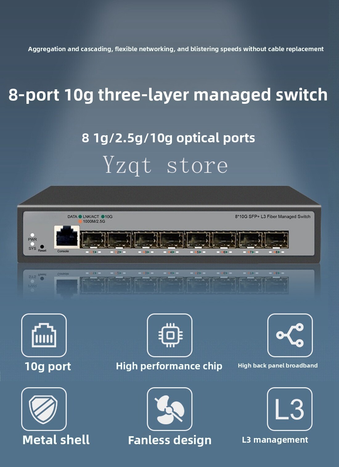 8-Port 10 Gigabit Ethernet swi - đánh giá và giá Sfp+ 10G Managed Switch 8 Port