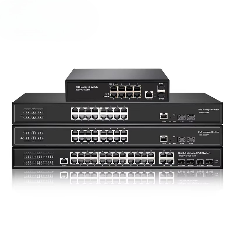 8-Ports 16 24 48 Ports Gigabit - đánh giá và giá Managed Gigabit Poe Switch 8 Port 802.3At