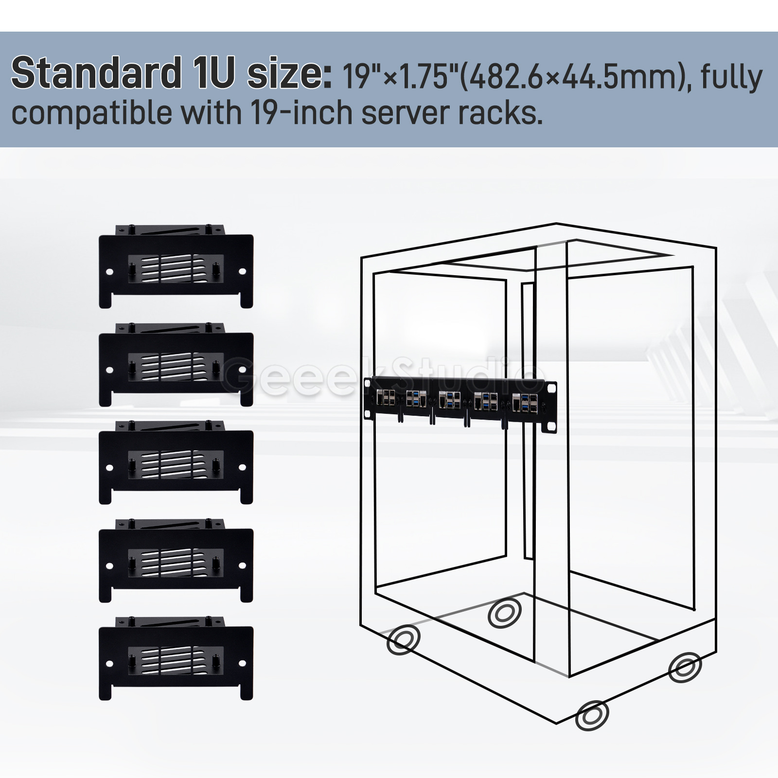 1U Rack Mount for Raspberry Pi - đánh giá và giá Deskpi Super6C
