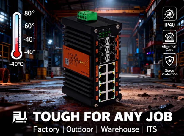 Industrial L2+ Managed PoE Swi - đánh giá và giá Managed Gigabit Poe Switch 8 Port 802.3At
