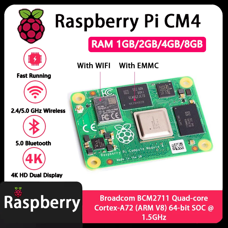 Raspberry Pi CM4 1GB/2GB/4GB/8 - đánh giá và giá Raspberry Pi Cm4 8Gb Ram 32Gb Emmc Wifi